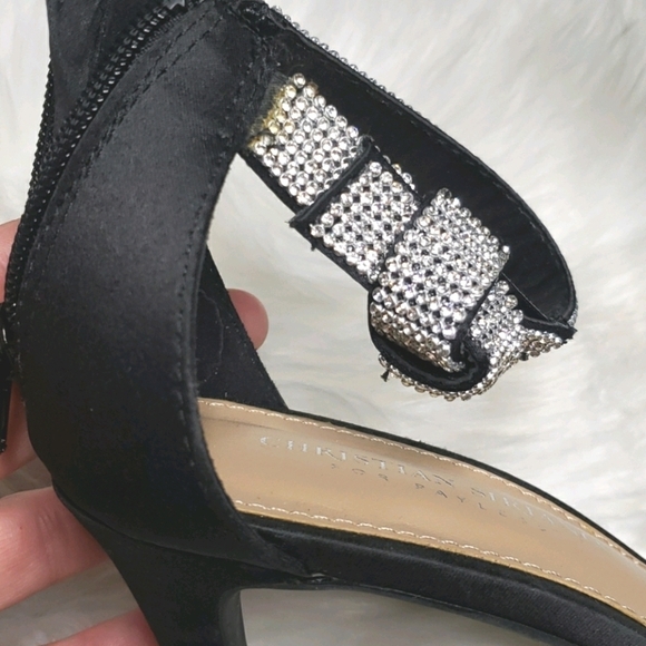 Christain Siriano Black & Rhinestone Heels - Picture 5 of 9